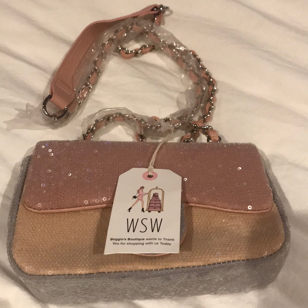 Pastel sequins bag designer inspired